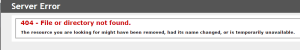 server error 404